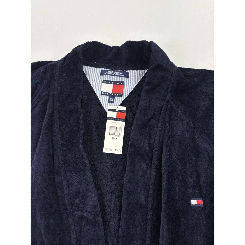 NWT Tommy Hilfiger Plush Belted Robe Luxury Men's One Size Luxury Soft Comfy